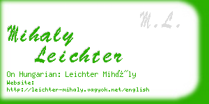 mihaly leichter business card